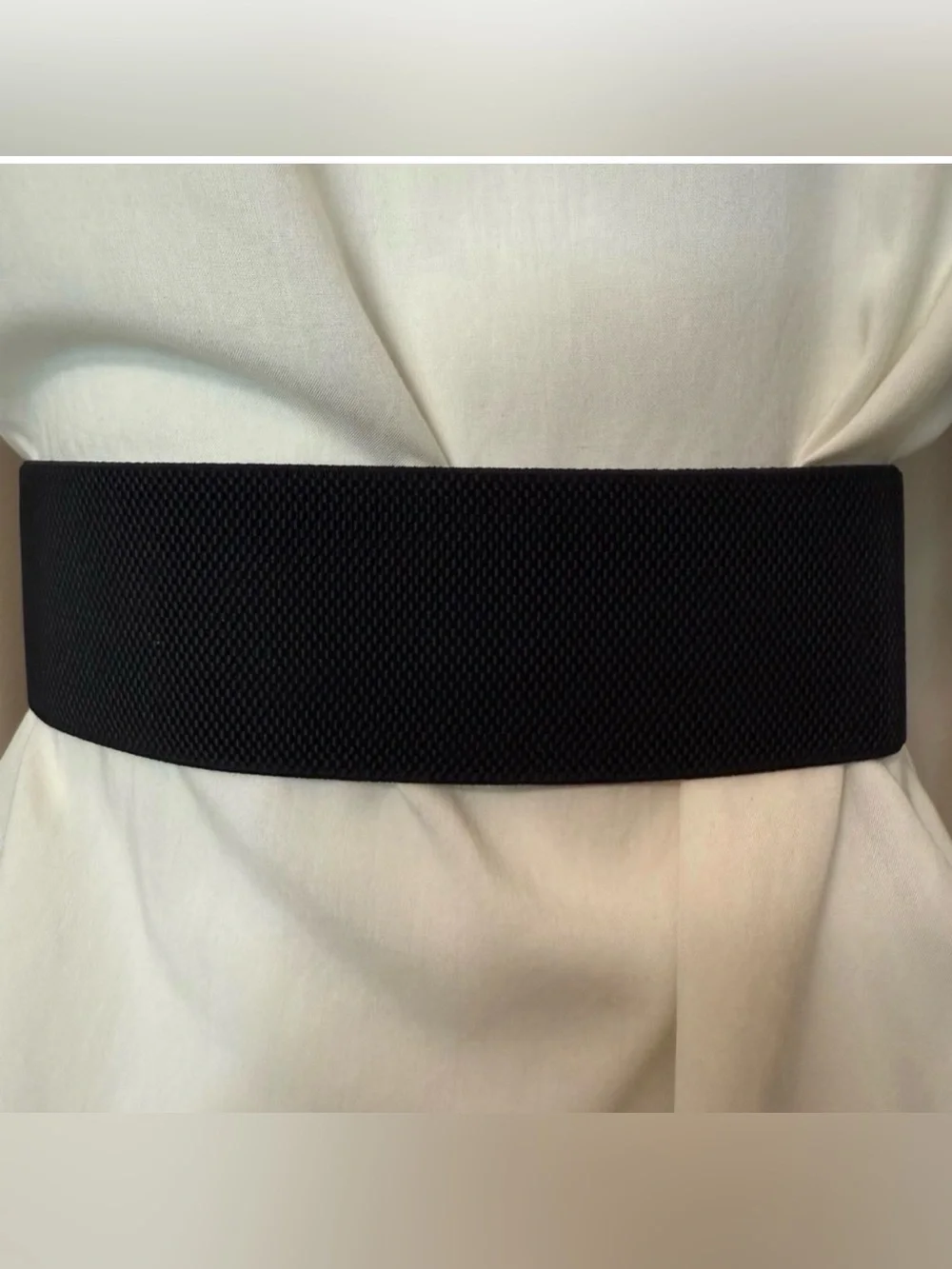 Animal print PU leather elastic waistband belt